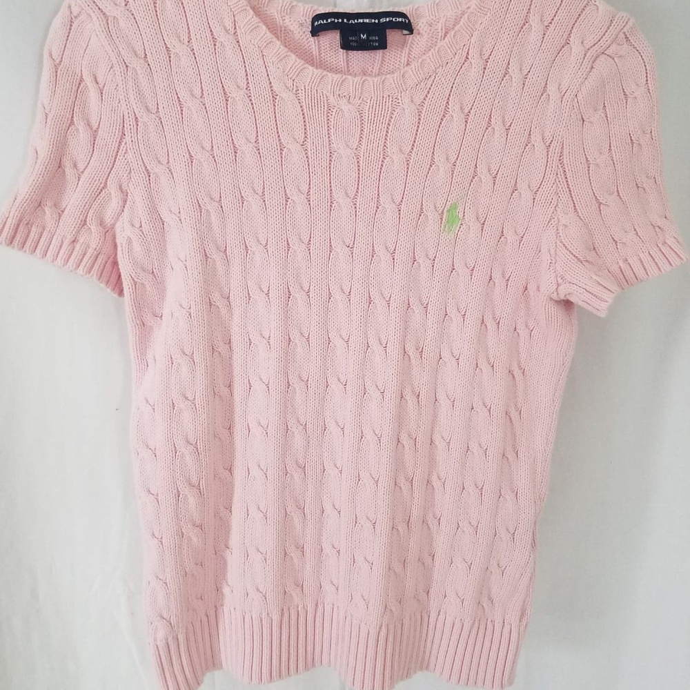 Ralph Lauren Sport Short Sleeve Cable Knit Sweater